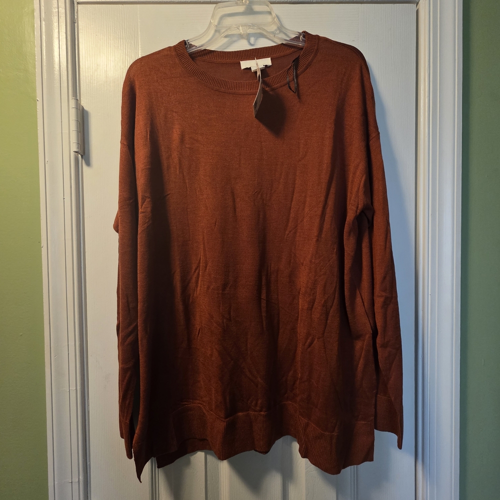H&M Women's Sweater in Rust Orange